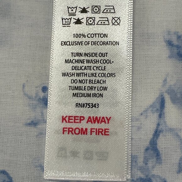 NWT, CAROLINE CONSTAS 2 Piece Cami/Shorts Woven Pajama Set, White/Blue - S - Picture 14 of 15